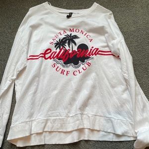 H&M large kids white santa monica long sleeve